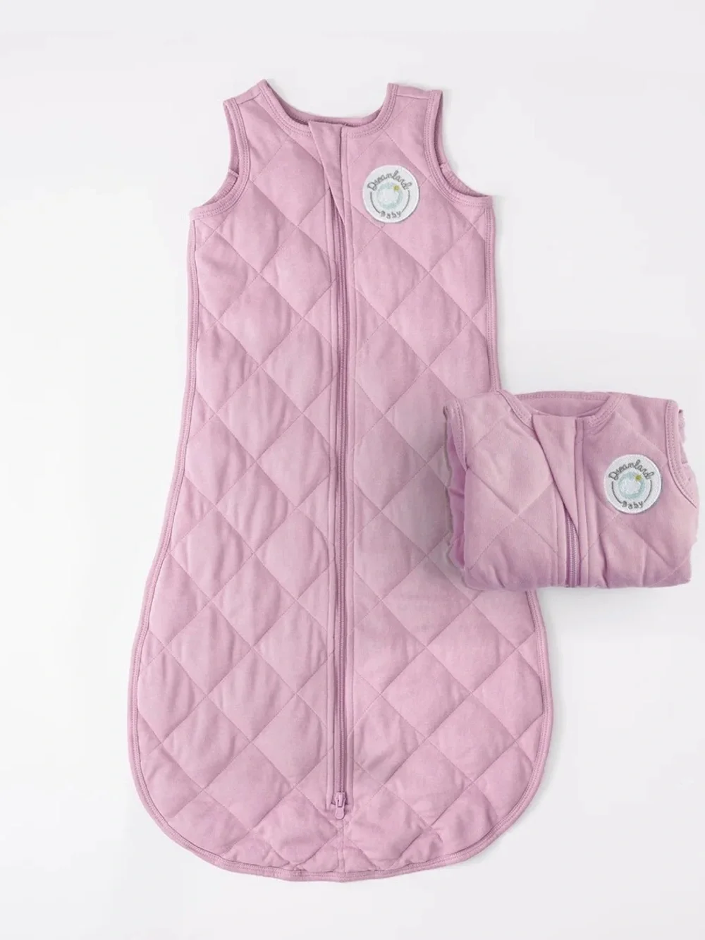 Dreamland baby sleeping sack zip up misty mauve girl toddler cotton